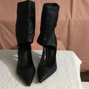Paolo Black Heeled Boots for Women